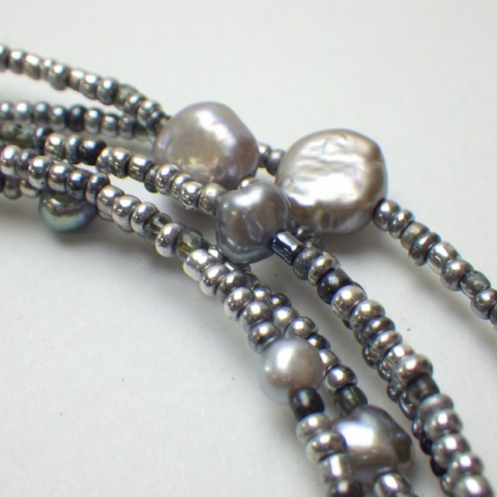 Tica Rosa Signed Necklace with 925 SIlver & Pearls - Picture 5 of 7